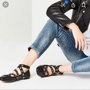 Zara Ballerina Strap Flats